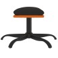 vidaXL Relaxsessel mit Hocker Schwarz Stoff