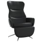vidaXL Relaxsessel mit Fußstütze Glänzend Schwarz Kunstleder vidaXL Relaxsessel mit Fußstütze Glänzend Schwarz Kunstleder