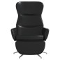 vidaXL Relaxsessel mit Fußstütze Glänzend Schwarz Kunstleder vidaXL Relaxsessel mit Fußstütze Glänzend Schwarz Kunstleder