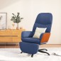 vidaXL Relaxsessel mit Fußstütze Blau Stoff vidaXL Relaxsessel mit Fußstütze Blau Stoff
