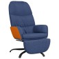vidaXL Relaxsessel mit Fußstütze Blau Stoff vidaXL Relaxsessel mit Fußstütze Blau Stoff