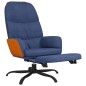 vidaXL Relaxsessel mit Fußstütze Blau Stoff vidaXL Relaxsessel mit Fußstütze Blau Stoff