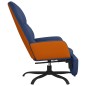 vidaXL Relaxsessel mit Fußstütze Blau Stoff vidaXL Relaxsessel mit Fußstütze Blau Stoff