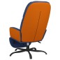 vidaXL Relaxsessel mit Fußstütze Blau Stoff vidaXL Relaxsessel mit Fußstütze Blau Stoff
