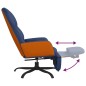 vidaXL Relaxsessel mit Fußstütze Blau Stoff vidaXL Relaxsessel mit Fußstütze Blau Stoff