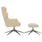 vidaXL Relaxsessel mit Hocker Creme Stoff vidaXL Relaxsessel mit Hocker Creme Stoff