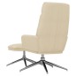 vidaXL Relaxsessel mit Hocker Creme Stoff vidaXL Relaxsessel mit Hocker Creme Stoff