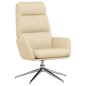 vidaXL Relaxsessel mit Hocker Creme Stoff vidaXL Relaxsessel mit Hocker Creme Stoff