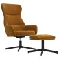 vidaXL Relaxsessel mit Hocker Braun Samt vidaXL Relaxsessel mit Hocker Braun Samt
