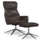 vidaXL Relaxsessel mit Hocker Glänzend Braun Kunstleder vidaXL Relaxsessel mit Hocker Glänzend Braun Kunstleder
