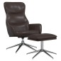 vidaXL Relaxsessel mit Hocker Glänzend Braun Kunstleder vidaXL Relaxsessel mit Hocker Glänzend Braun Kunstleder