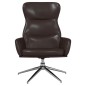 vidaXL Relaxsessel mit Hocker Glänzend Braun Kunstleder vidaXL Relaxsessel mit Hocker Glänzend Braun Kunstleder