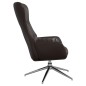 vidaXL Relaxsessel mit Hocker Glänzend Braun Kunstleder vidaXL Relaxsessel mit Hocker Glänzend Braun Kunstleder