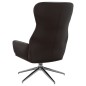 vidaXL Relaxsessel mit Hocker Glänzend Braun Kunstleder vidaXL Relaxsessel mit Hocker Glänzend Braun Kunstleder