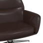 vidaXL Relaxsessel mit Hocker Glänzend Braun Kunstleder vidaXL Relaxsessel mit Hocker Glänzend Braun Kunstleder