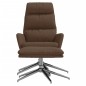 vidaXL Relaxsessel mit Hocker Braun Stoff vidaXL Relaxsessel mit Hocker Braun Stoff