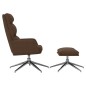 vidaXL Relaxsessel mit Hocker Braun Stoff vidaXL Relaxsessel mit Hocker Braun Stoff