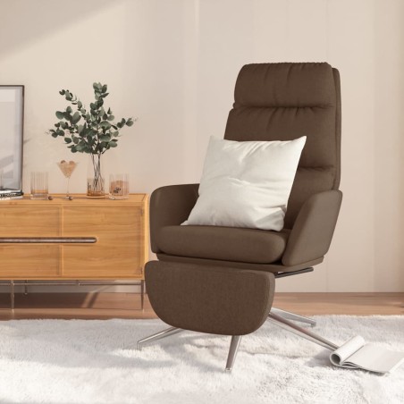 vidaXL Relaxsessel mit Fußstütze Braun Stoff
