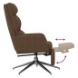 vidaXL Relaxsessel mit Fußstütze Braun Stoff vidaXL Relaxsessel mit Fußstütze Braun Stoff