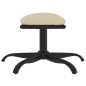 vidaXL Relaxsessel mit Hocker Creme Stoff vidaXL Relaxsessel mit Hocker Creme Stoff