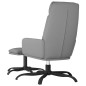 vidaXL Relaxsessel mit Hocker Grau Kunstleder vidaXL Relaxsessel mit Hocker Grau Kunstleder