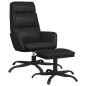 vidaXL Relaxsessel mit Hocker Schwarz Kunstleder vidaXL Relaxsessel mit Hocker Schwarz Kunstleder