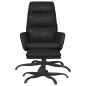 vidaXL Relaxsessel mit Hocker Schwarz Kunstleder vidaXL Relaxsessel mit Hocker Schwarz Kunstleder