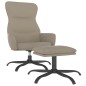 vidaXL Relaxsessel mit Hocker Hellgrau Mikrofasergewebe vidaXL Relaxsessel mit Hocker Hellgrau Mikrofasergewebe