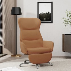 vidaXL Relaxsessel mit Fußstütze Taupe Mikrofasergewebe
