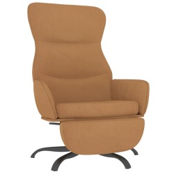 vidaXL Relaxsessel mit Fußstütze Taupe Mikrofasergewebe