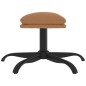 vidaXL Relaxsessel mit Hocker Taupe Mikrofasergewebe vidaXL Relaxsessel mit Hocker Taupe Mikrofasergewebe