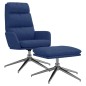 vidaXL Relaxsessel mit Hocker Blau Stoff vidaXL Relaxsessel mit Hocker Blau Stoff