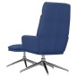 vidaXL Relaxsessel mit Hocker Blau Stoff vidaXL Relaxsessel mit Hocker Blau Stoff