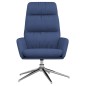vidaXL Relaxsessel mit Hocker Blau Stoff vidaXL Relaxsessel mit Hocker Blau Stoff