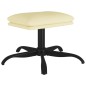 vidaXL Relaxsessel mit Hocker Creme Kunstleder vidaXL Relaxsessel mit Hocker Creme Kunstleder