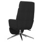 vidaXL Relaxsessel mit Fußstütze Schwarz Stoff