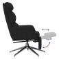 vidaXL Relaxsessel mit Fußstütze Schwarz Stoff