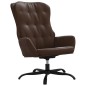 vidaXL Relaxsessel mit Hocker Braun Kunstleder vidaXL Relaxsessel mit Hocker Braun Kunstleder