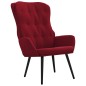 vidaXL Relaxsessel mit Hocker Weinrot Samt