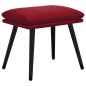 vidaXL Relaxsessel mit Hocker Weinrot Samt