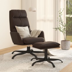 vidaXL Relaxsessel mit Hocker Braun Kunstleder