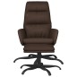 vidaXL Relaxsessel mit Hocker Braun Kunstleder vidaXL Relaxsessel mit Hocker Braun Kunstleder