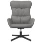 vidaXL Relaxsessel mit Hocker Anthrazitgrau Kunstleder vidaXL Relaxsessel mit Hocker Anthrazitgrau Kunstleder