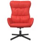 vidaXL Relaxsessel mit Hocker Rot Kunstleder vidaXL Relaxsessel mit Hocker Rot Kunstleder