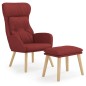 vidaXL Relaxsessel mit Hocker Weinrot Stoff vidaXL Relaxsessel mit Hocker Weinrot Stoff