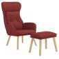vidaXL Relaxsessel mit Hocker Weinrot Stoff vidaXL Relaxsessel mit Hocker Weinrot Stoff