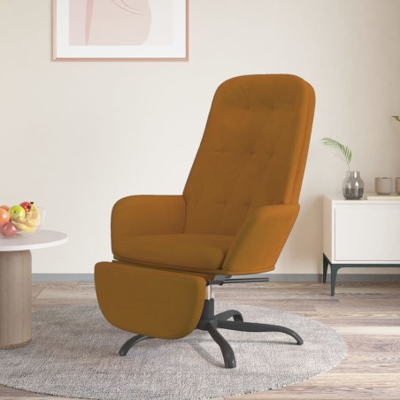 vidaXL Relaxsessel mit Fußstütze Braun Samt