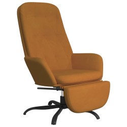 vidaXL Relaxsessel mit Fußstütze Braun Samt