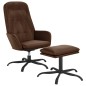 vidaXL Relaxsessel mit Hocker Glänzend Braun Kunstleder vidaXL Relaxsessel mit Hocker Glänzend Braun Kunstleder