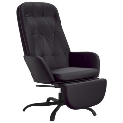 vidaXL Relaxsessel mit Fußstütze Glänzend Schwarz Kunstleder
